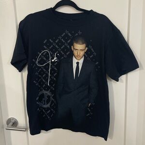 JUSTIN TIMBERLAKE CONCERT T SHIRT 2007 TOUR BLACK FUTURE LOVE SEX SIZE SMALL S